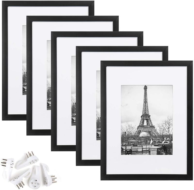 Photo 1 of 12x9 inch Amazon Basics Black Frame Picture Frame pack of 5 