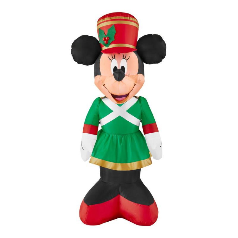 Photo 1 of 3.5 Ft Pre-Lit LED Airblown Disney Minnie as Toy Soldier Christmas Inflatable
