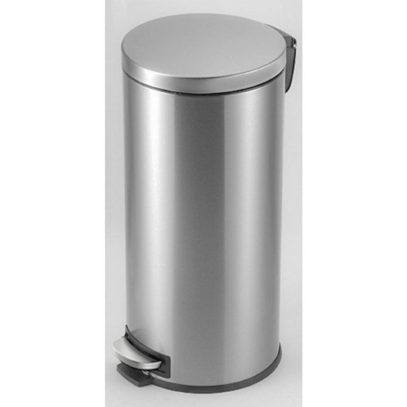 Photo 1 of 8 Gal. Stainless Steel Round Step on Trashcan
