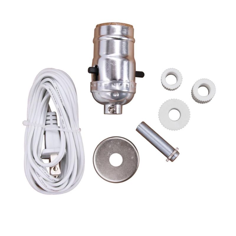 Photo 1 of Commercial Electric Brushed Nickel DIY Make-a-Lamp Bottle Adaptor Kit
