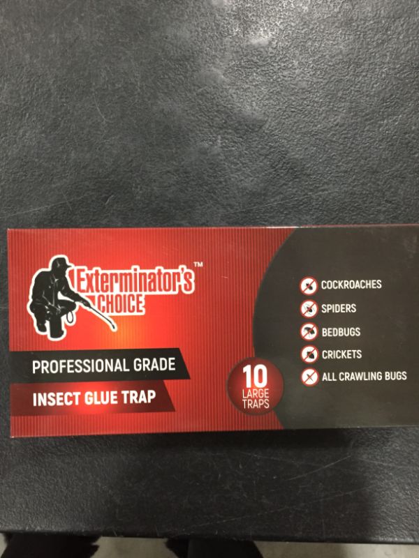 Photo 2 of Exterminators Choice Large Glue Sticky Traps - Professional Quality Glue Boards Bugs Insects Spiders Crickets Cockroaches Lizards Trapper & Monitor Non-Toxic…
