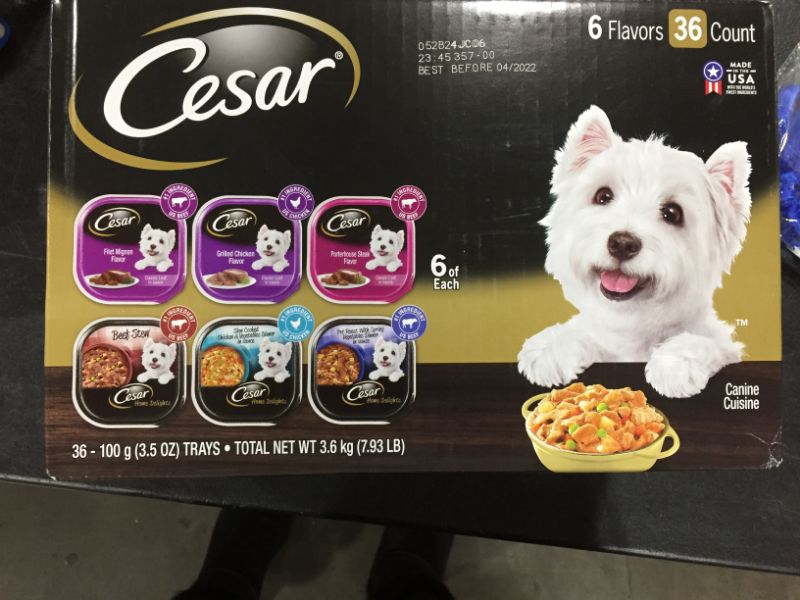 Photo 2 of (36 Pack) CESAR Wet Dog Food HOME DELIGHTS & Classic Loaf in Sauce Variety Pack, 3.5 oz. Easy Peel Trays
