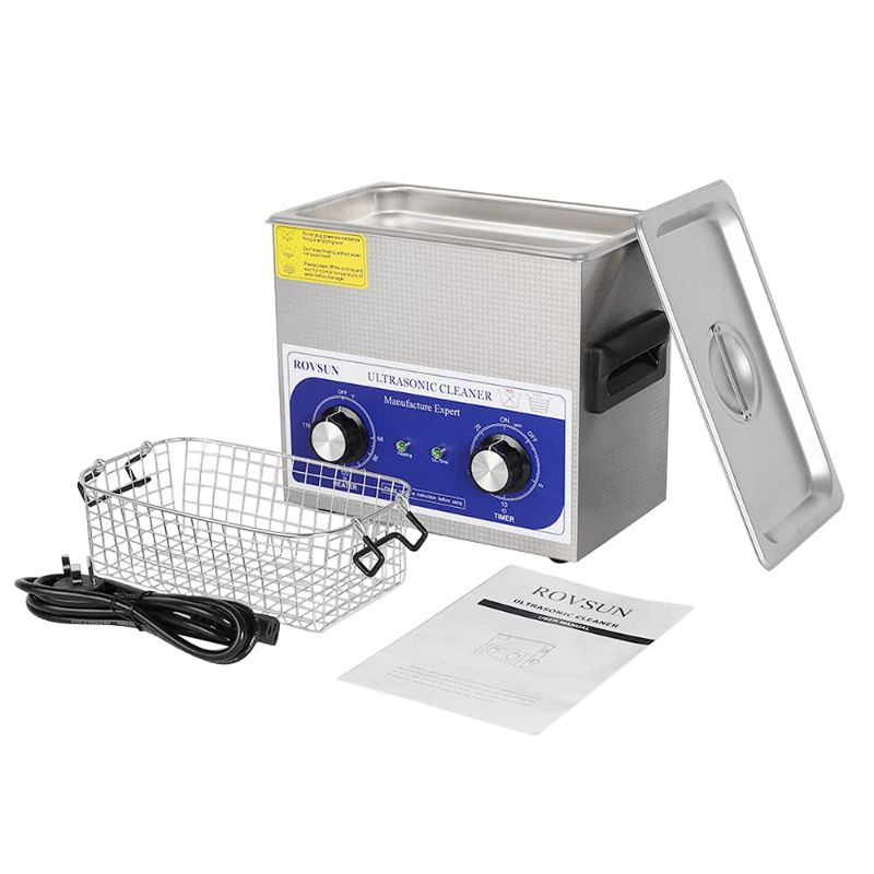 Photo 1 of 3L Ultrasonic Cleaner, Professional Ultra Sonic Cleaner w/Mechanical Timer Heater, Knob Control, Stainless Steel Low Noise for Cleaning Jewelry, Rings, Eyeglasses, Lenses, Dentures, Watches
