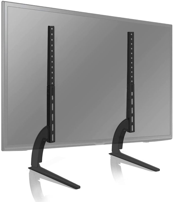 Photo 1 of Universal Table Top TV Stand for Most 27 30 32 37 40 43 47 50 55 60 65 inch Plasma LCD LED Flat or Curved Screen TVs with Height Adjustment, VESA Patterns up to 800mm x 500mm, 88 lbs
