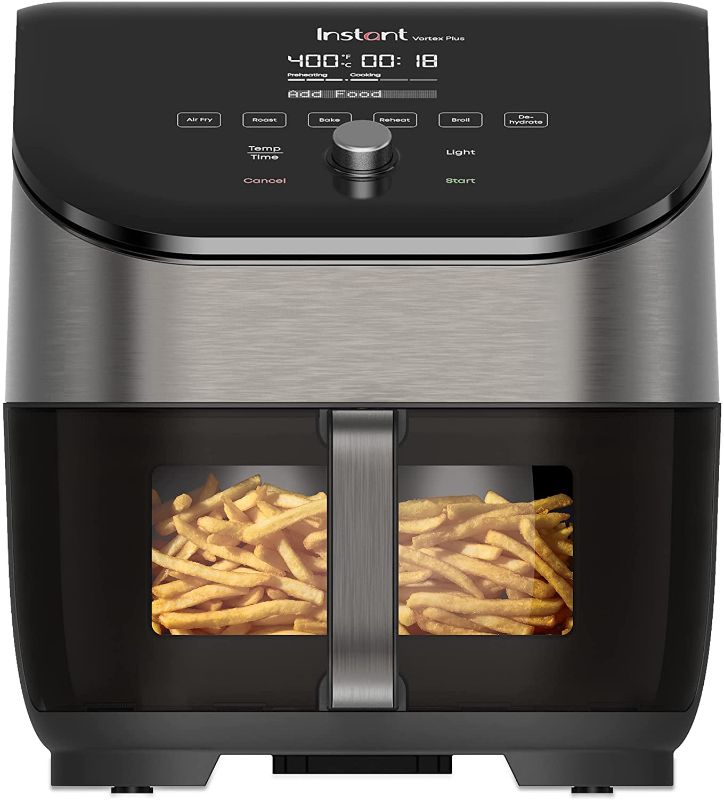 Photo 1 of Instant Vortex™ Plus Air Fryer with ClearCook and OdorErase, 6QT, Stainless Steel
