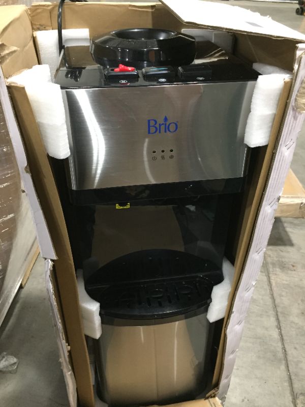 Photo 2 of Brio Limited Edition Top Loading Water Cooler Dispenser - Hot and Cold Water, Child Safety Lock, Holds 3 or 5 Gallon Bottles - UL/Energy Star Approved
