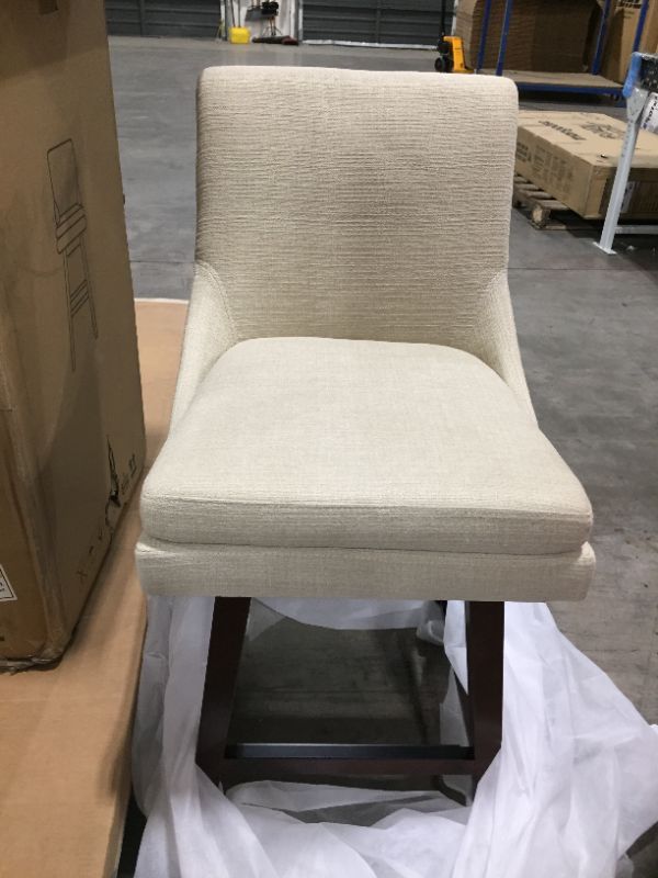 Photo 1 of Amazon Brand – Stone & Beam Alaina Contemporary High-Back Swivel Seat Counter Stool, 39"H, Hemp
