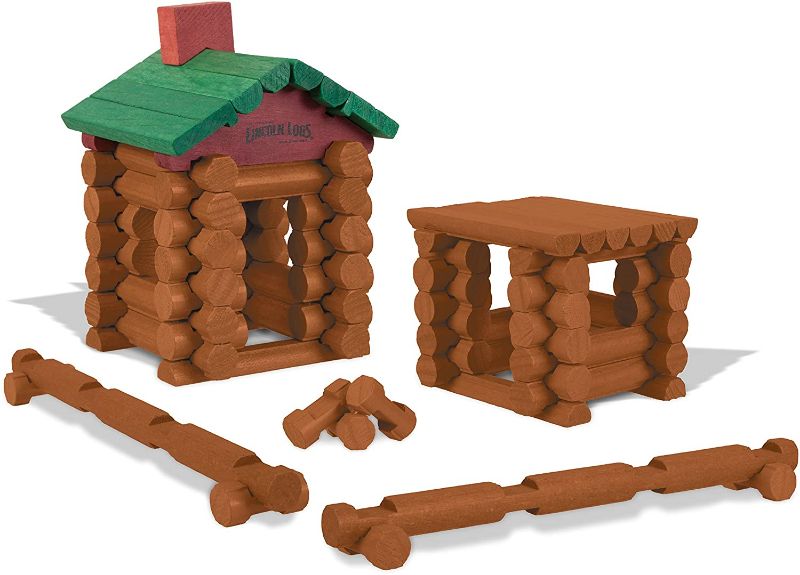 Photo 1 of Lincoln Logs –100th Anniversary Tin-111 Pieces-Real Wood Logs-Ages 3+ - Best Retro Building Gift Set for Boys/Girls - Creative Construction Engineering
