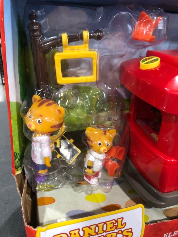 Photo 3 of Daniel Tiger's Neighborhood Deluxe Electronic Trolley Vehicle with 2 Songs, 12 Phrases, Trolley Sounds & Light! Daniel & Mom Tiger Figures Included, For Ages 3+
