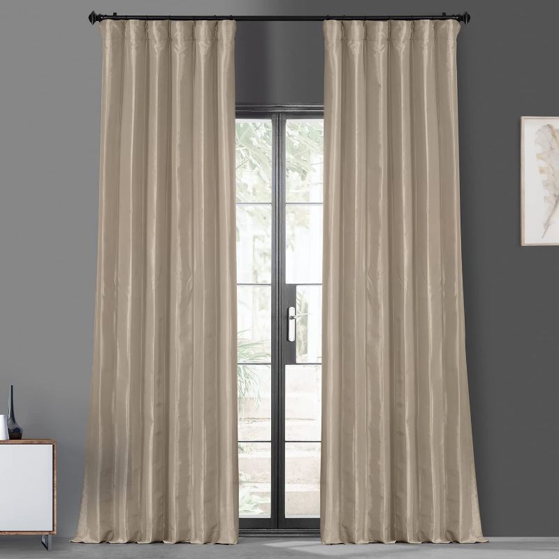 Photo 1 of HPD Half Price Drapes Blackout Curtain for Bedroom - Faux Silk Taffeta 50 X 84 1 PANEL 