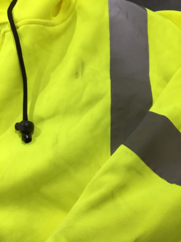 Photo 3 of Pyramex Hi-Vis Lime SAFETY Pullover Sweatshirt with Black Bottom (XL)
