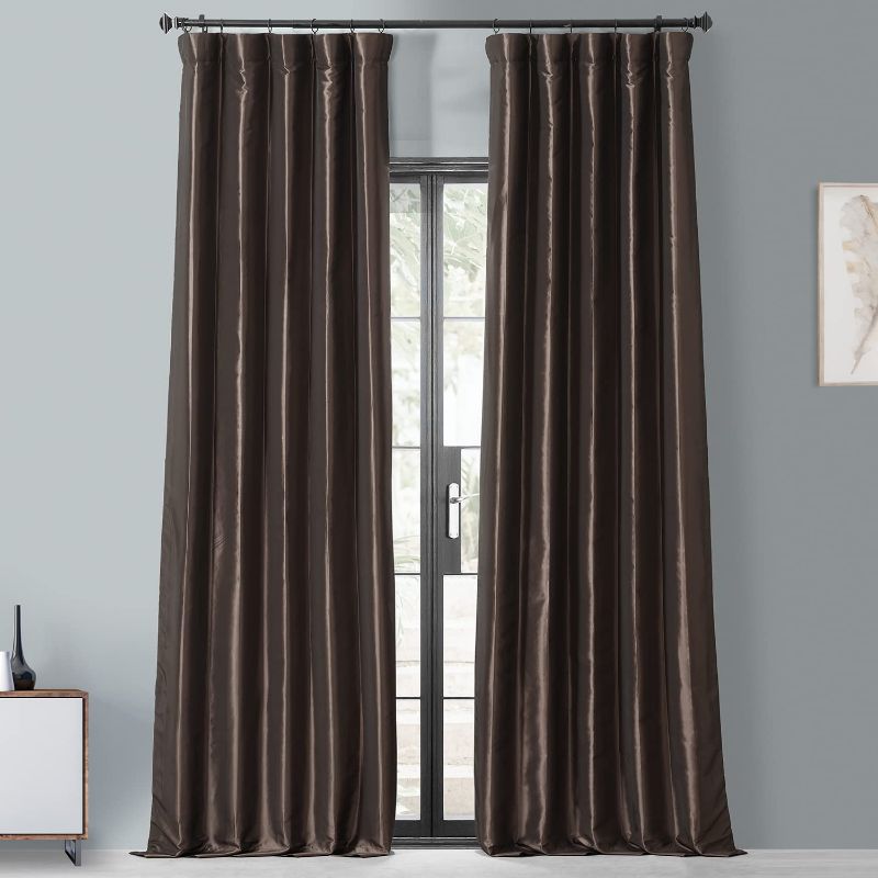 Photo 1 of HPD Half Price Drapes Blackout Curtains for Bedroom - Faux Silk Taffeta 50 X 96 (1 Panel)