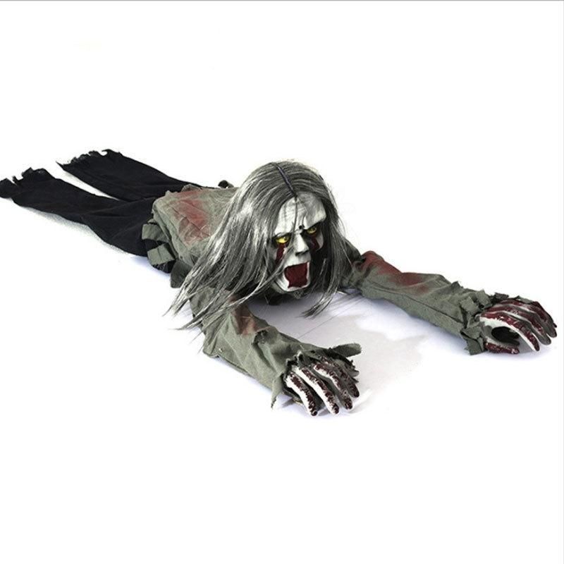 Photo 1 of Animated Crawling Zombie 12in X 43in Red Eyes Scary Sound