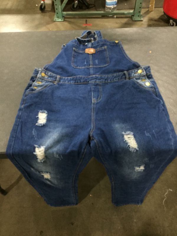 Photo 2 of distressed overall jeans (2XL)