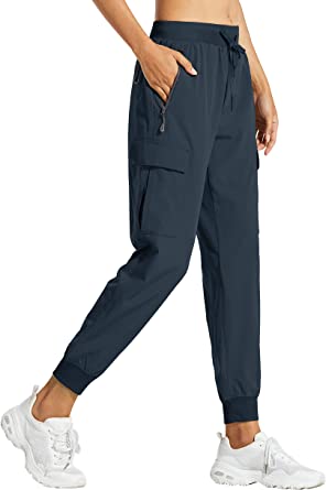 Photo 1 of Libin Women's Cargo Joggers Lightweight Quick Dry Hiking Pants Athletic Workout Lounge Casual Outdoor (S)
