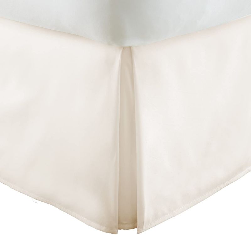 Photo 1 of ienjoy Home IEH-BEDSKIRT-Calking-Ivory Collection Pleated Bed Skirt, California King
