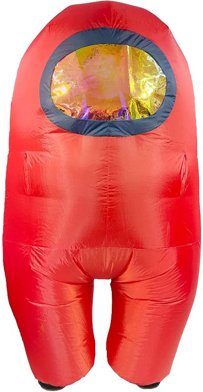 Photo 1 of Among Us Official Toikido Yume Inflatable Cosplay Costume Crewmate - Adult One Size Fit All - Red,19471
