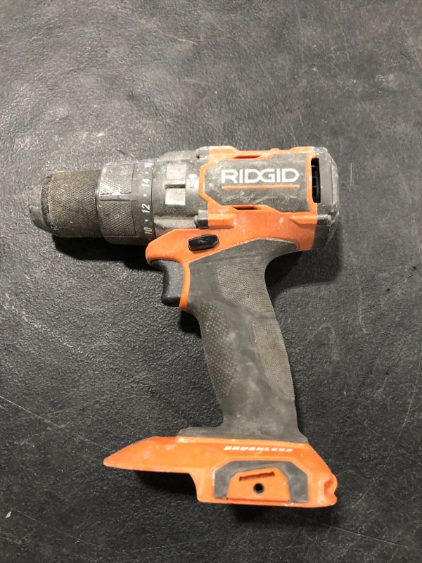 Photo 1 of RIDGID 18V Brushless Cordless 1/2 in. Hammer Drill/Driver (Tool Only)