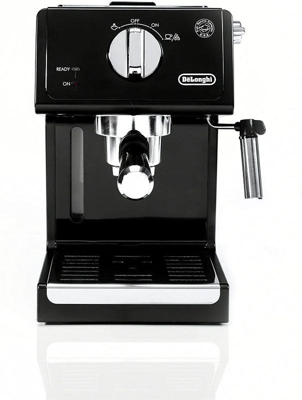 Photo 1 of De'Longhi ECP3120 15 Bar Espresso Machine with Advanced Cappuccino System, 9.6 x 7.2 x 11.9 inches, Black/Stainless Steel
