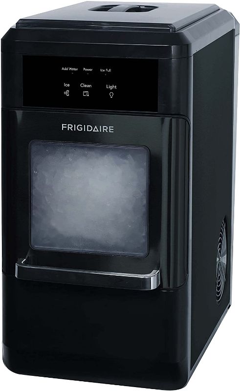 Photo 1 of Frigidaire EFIC237 Countertop Crunchy Chewable Nugget Ice Maker, 44lbs per Day, Auto Self Cleaning, Black Stainless
