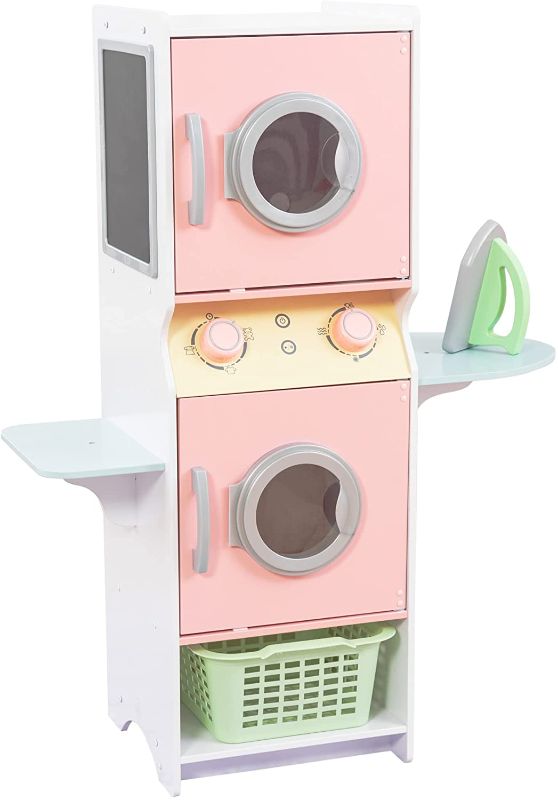 Photo 1 of KidKraft Laundry Playset Children's Pretend Wooden Stacking Washer and Dryer Toy with Iron and Basket, Pastel, Gift for Ages 3+ ( PARTS ONLY )
