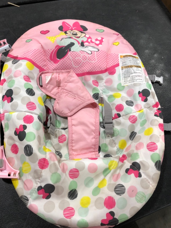 Photo 2 of Bright Starts Minnie Mouse Rosy Skies Cradling Baby Bouncer - Pink