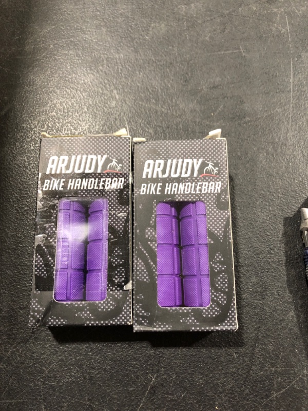 Photo 1 of 2 pack-Cycling Bike Grip Bicycle Handlebar Grips for Adult Kids Boys Girls Scooter Non-Slip Rubber-purple