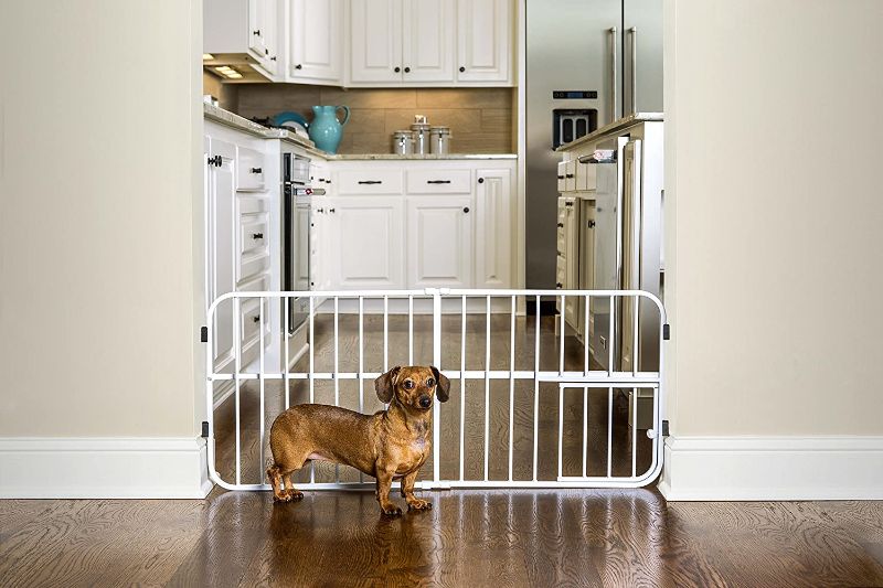 Photo 1 of Carlson Lil Tuffy Metal Expandable Gate White, 38 x 1 x 18
