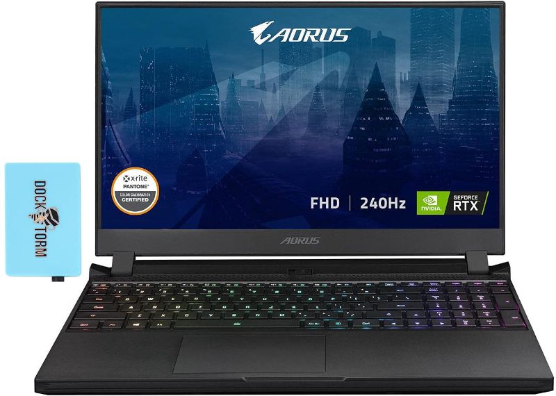 Photo 1 of Gigabyte AORUS 15P Gaming & Entertainment Laptop (Intel i7-11800H 8-Core, 32GB RAM, 512GB PCIe SSD, RTX 3060, 15.6" Full HD (1920x1080), WiFi, Bluetooth, Webcam, Win 10 Home) with Hub
