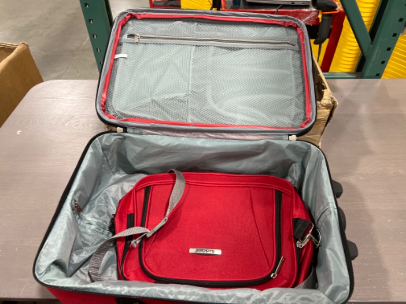 Photo 3 of Rockland 2-Piece Wheeled Luggage Set, Red,