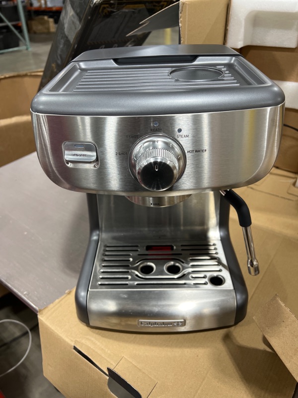 Photo 3 of Calphalon BVCLECMP1 Temp iQ Espresso Machine with Steam Wand, Stainless SELL FOR PARTS 