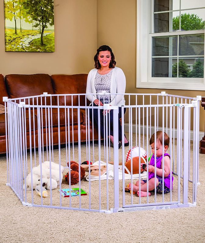 Photo 1 of Regalo 192-Inch Super Wide Adjustable Baby Gate and Play Yard, 4-In-1, Bonus Kit, Includes 4 Pack of Wall Mounts
