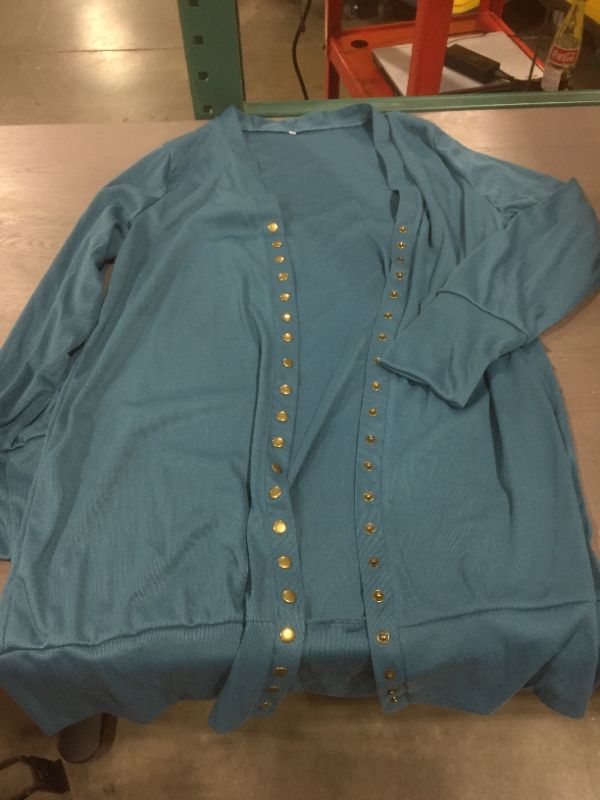 Photo 1 of Blue womens button up cardigan (XL)