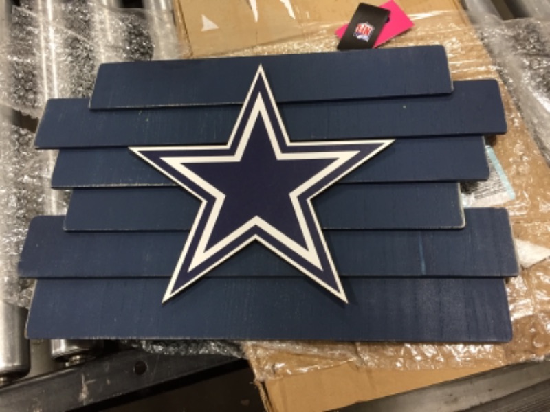 Photo 2 of FOCO NFL Staggered Wood Logo Wall Sign
