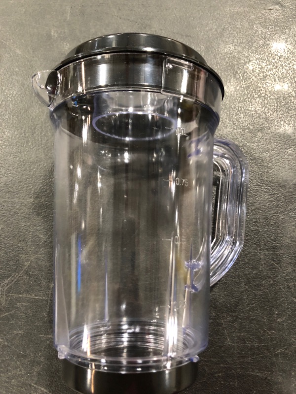 Photo 1 of CLEAR PLASTIC BEVERAGE PITCHER. 1.1L.