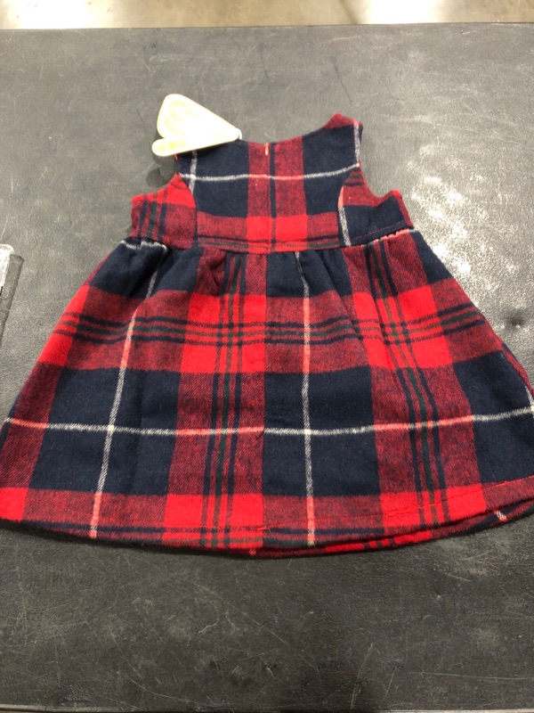 Photo 3 of Mud Kingdom Girls Holiday Faux Wool Holiday Dress, Size 90. Red/Blue.