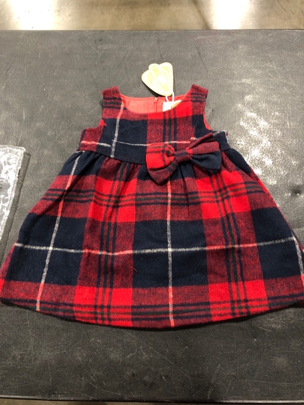 Photo 1 of Mud Kingdom Girls Holiday Faux Wool Holiday Dress, Size 90. Red/Blue.