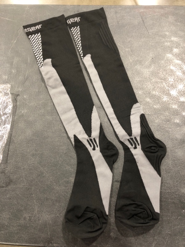 Photo 3 of Compression Socks, Black/Grey, Size 4XL.