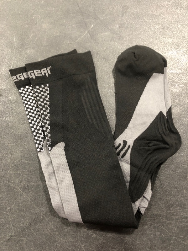 Photo 1 of Compression Socks, Black/Grey, Size 4XL.