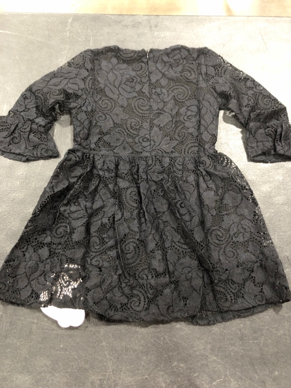 Photo 3 of MUD KINGDOM GIRL'S LACE DRESS, BLACK, SIZE 110.