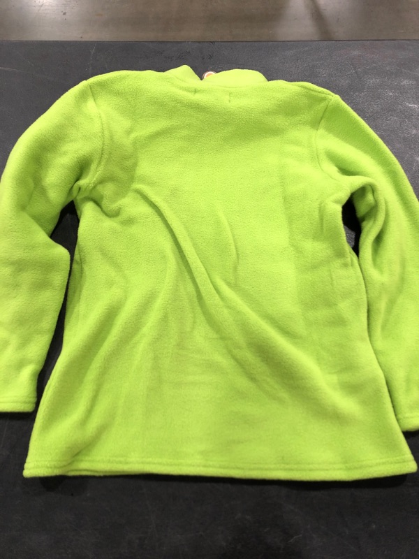 Photo 3 of MUD KINGDOM CHILDREN'S FLEECE TURTLNECK TOP, GREEN, SIZE 150.