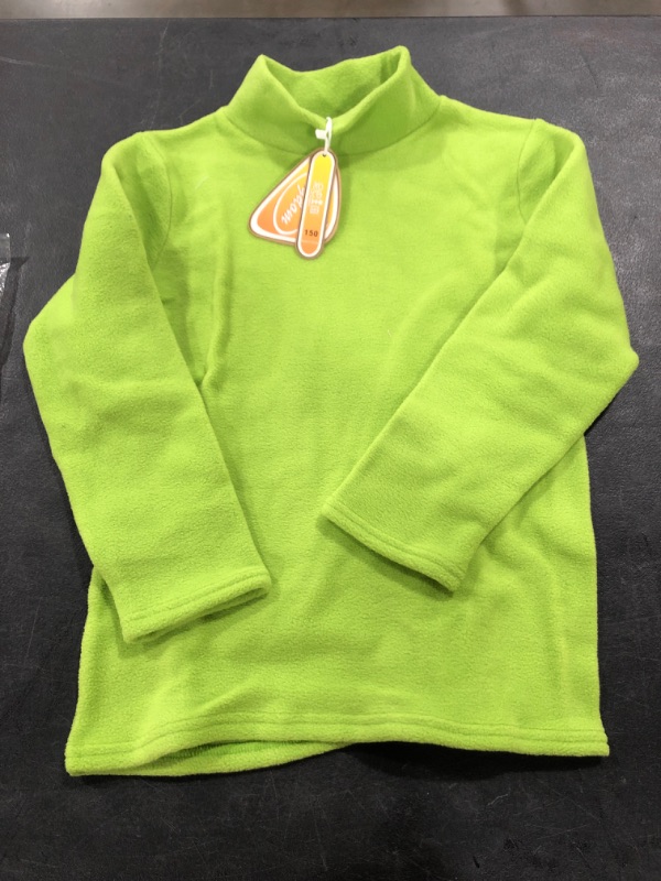 Photo 1 of MUD KINGDOM CHILDREN'S FLEECE TURTLNECK TOP, GREEN, SIZE 150.