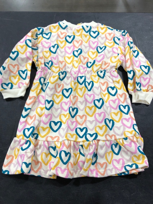 Photo 3 of MUD KINGDOM GIRL'S HEART PATTERN DRESS, MULTI-COLORED, SIZE 120.