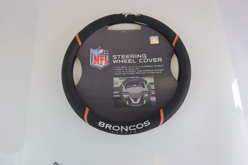 Photo 1 of BRONCOS STEERING WHEEL COVER NEW $ 20