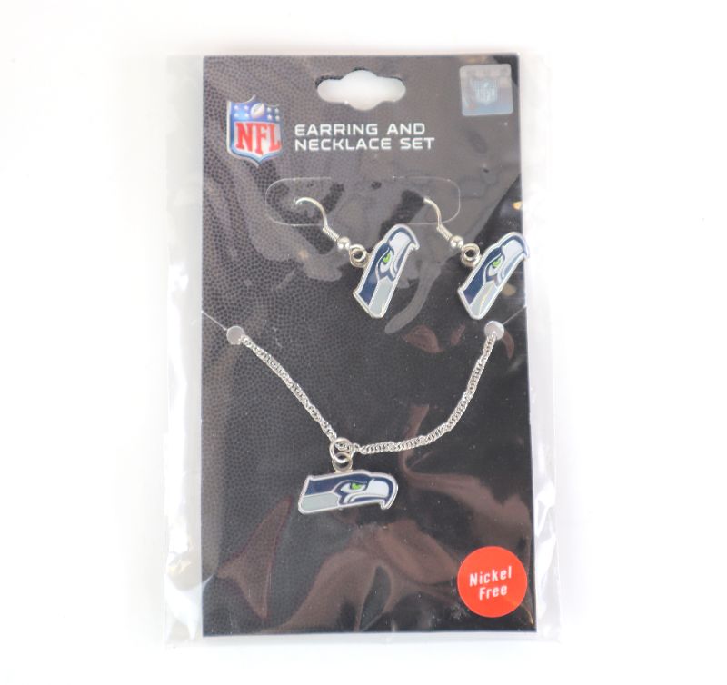 Photo 1 of SEAHAWKS EARRINGS AND NECKLACE NEW $ 26.99