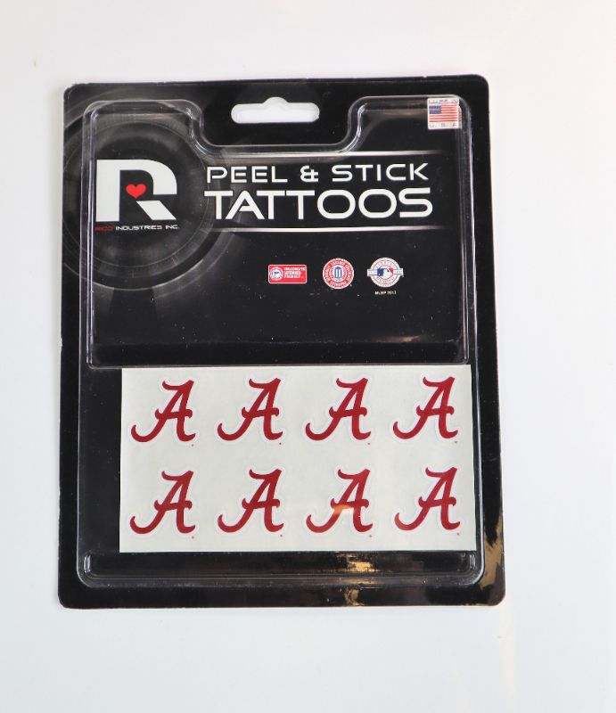 Photo 1 of ALABAMA CRIMSON TIDE PEEL AND  STICK TATTOOS NEW $ 7.99