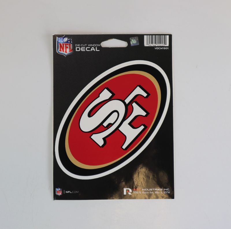 Photo 1 of SAN FRANCISCO 49ERS DECAL NEW $8.98