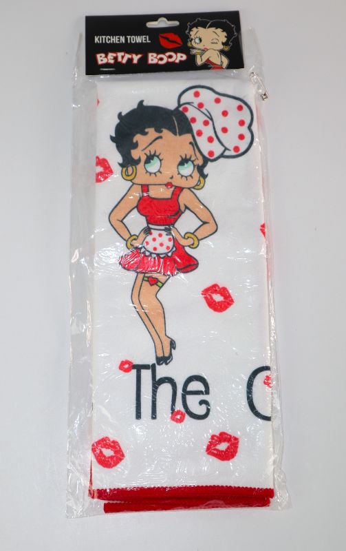 Photo 1 of BETTY BOOP KISS THE COOK KITCHEN TOWEL NEW $8.75