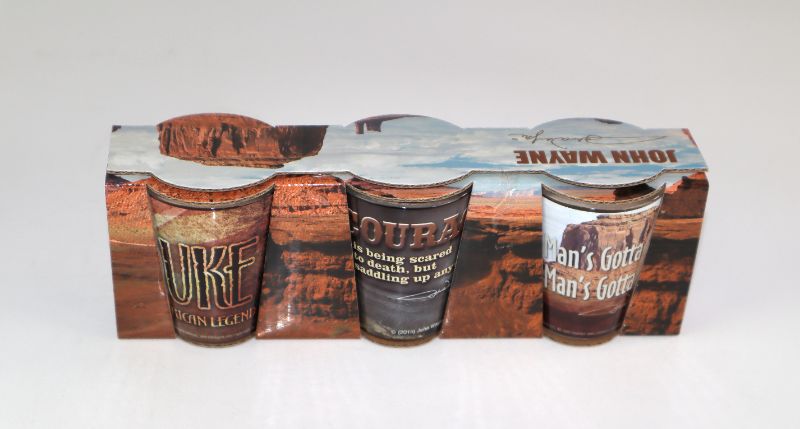 Photo 2 of 1JOHN WAYNE SHOT GLASS SET NEW $14.98