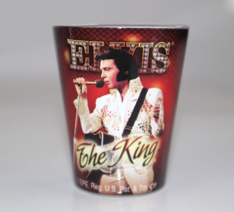Photo 1 of ELVIS THE KING SHOT GLASS NEW $7